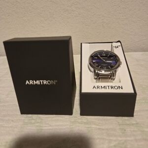 NIB Men's Armitron Stainless Steel Water Resistant Watch.